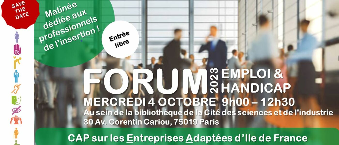 Lexidys participe au Forum 2023 Emploi & Handicap - 4 octobre - Paris 19