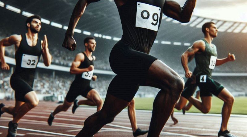 Image d'illustration : un coureur noir remporte le 100 m olympique