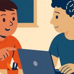 Travailler en binôme avec un élève DYS - Image générée par IA