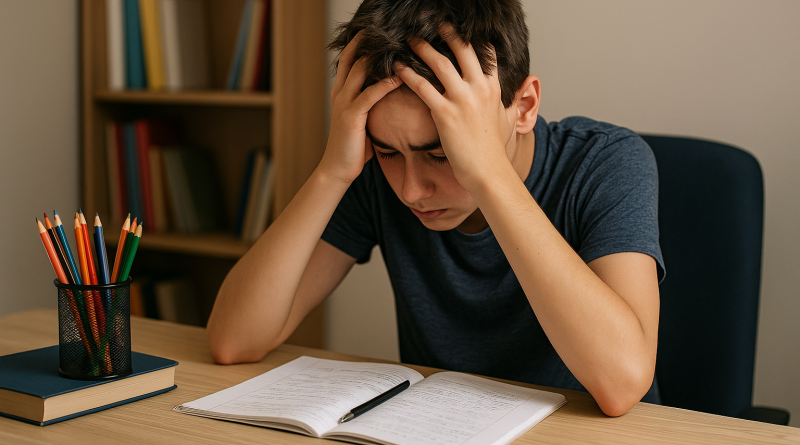 Dyslexie et stress chez les ados - Image générée par IA