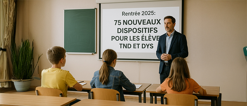 75 mesures pour les DYS, rentrée 2025 - Image générée par IA