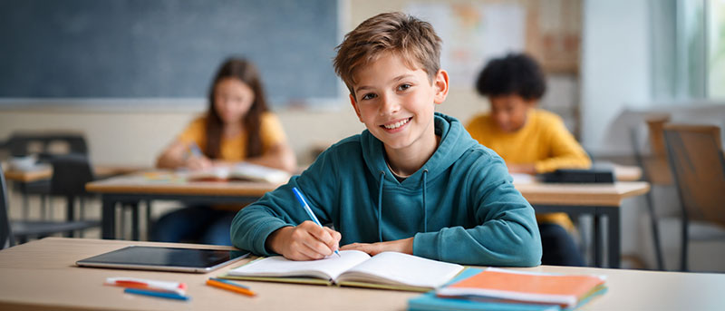 Élève dyslexique - Image créée par IA