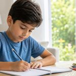 Les devoirs de vacances sont-ils utiles pour un enfant DYS ? Enfant DYS faisant ses devoirs
